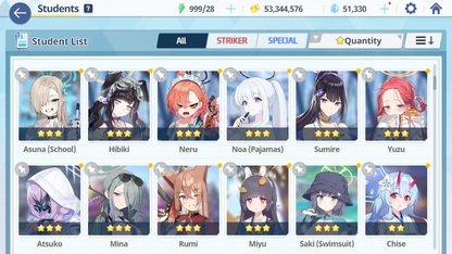 [GLOBAL/NA] [INSTANT] 6 limited 23x3* double Seia Swimsuit Asuna Dress Hina Swimsuit Hoshino Hanako + 50k Pyroxene gems Blue Archive Starter Account-Mobile Games Starter