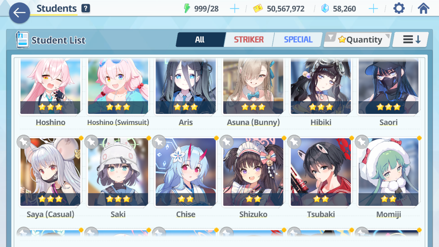 [GLOBAL/NA] [INSTANT] 7 limited 20x3* Dress Hina Swimsuit Hoshino Izuna Ako Makoto Wakamo Hanako + 58k Pyroxene gems Blue Archive Starter Account-Mobile Games Starter