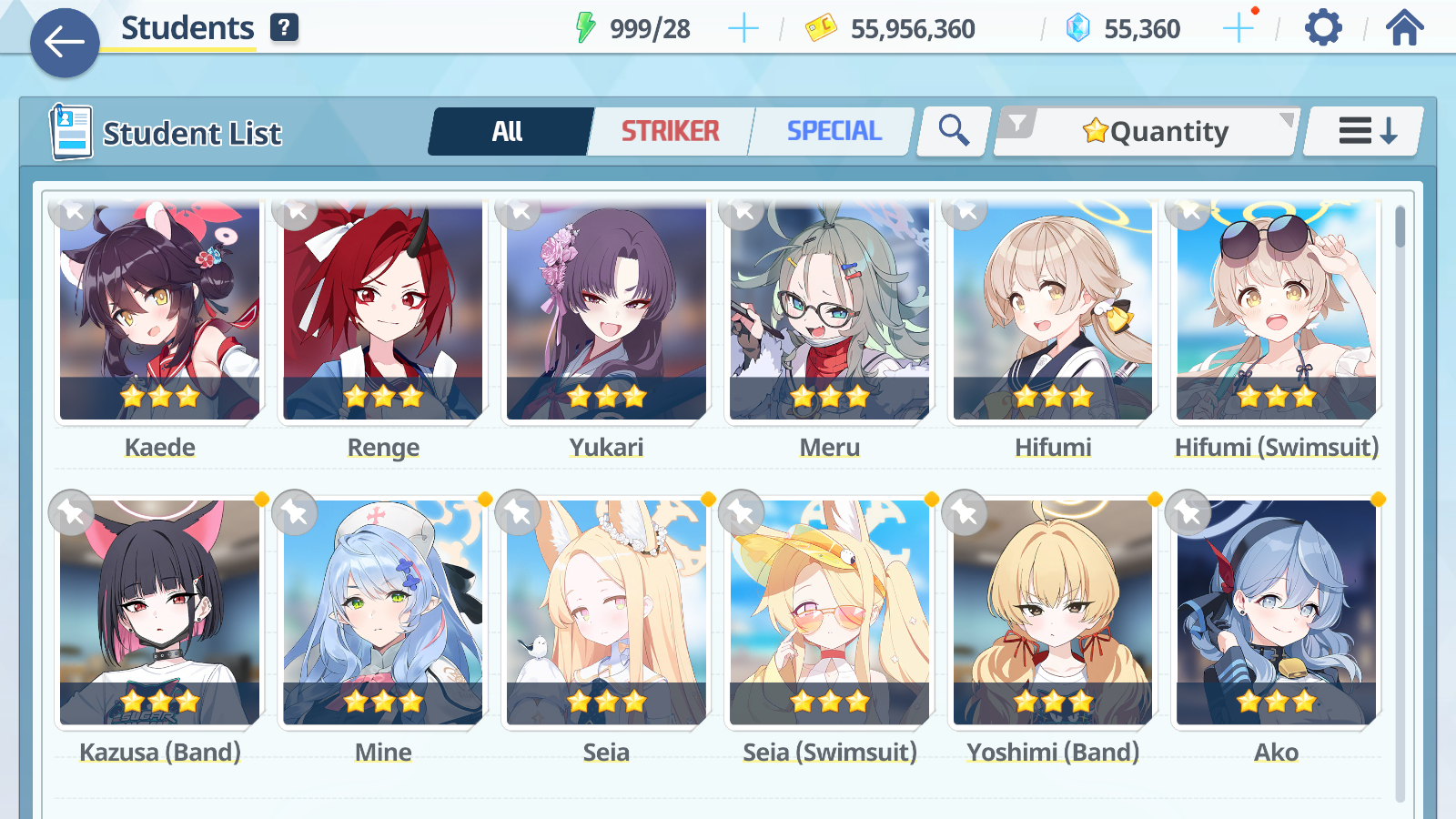 [GLOBAL/NA] [INSTANT] 8 limited 24x3* Kei Aris Shiroko Terror Summer Mika double Seia Swimsuit Kazusa Yoshimi (Band) + 55k Pyroxene gems Blue Archive Starter Account-Mobile Games Starter