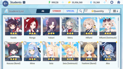 [GLOBAL/NA] [INSTANT] 8 limited 24x3* Kei Aris Shiroko Terror Summer Mika double Seia Swimsuit Kazusa Yoshimi (Band) + 55k Pyroxene gems Blue Archive Starter Account-Mobile Games Starter