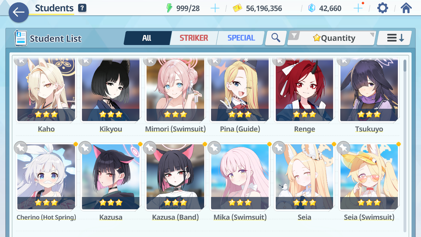 [GLOBAL/NA] [INSTANT] 8 limited 27x3* Kei Aris Rio double Seia Swimsuit Asuna Kazusa Yoshimi (Band) + 42k Pyroxene gems Blue Archive Starter Account-Mobile Games Starter