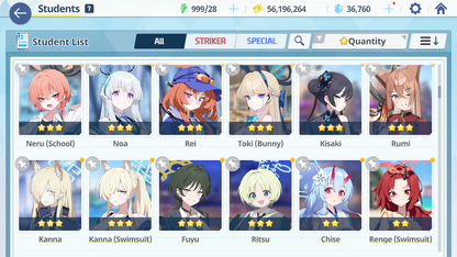 [GLOBAL/NA] [INSTANT] 9 limited 33x3* Kei Aris Nagisa Hoshino Shiroko Terror Neru Seia Kazusa Yoshimi (Band) + 36k Pyroxene gems Blue Archive Starter Account-Mobile Games Starter