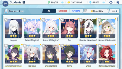 [GLOBAL/NA][INSTANT] 2 limited 10x3* Suzumi Reisa (Magical) + 64k Pyroxene gems Blue Archive Starter Account-Mobile Games Starter