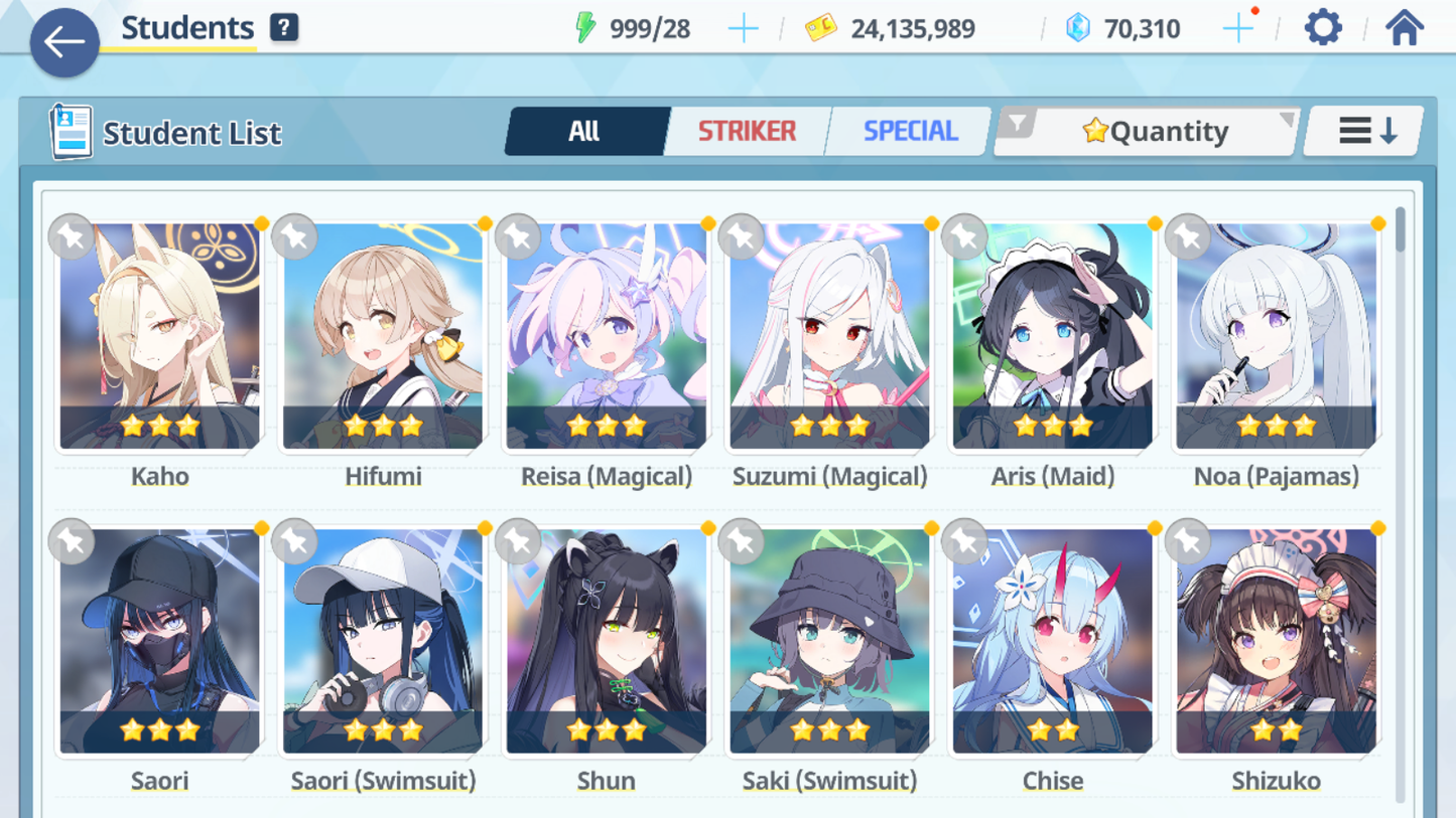 [GLOBAL/NA][INSTANT] 3 limited 10x3* Suzumi Reisa (Magical) Saori + 70k Pyroxene gems Blue Archive Starter Account-Mobile Games Starter