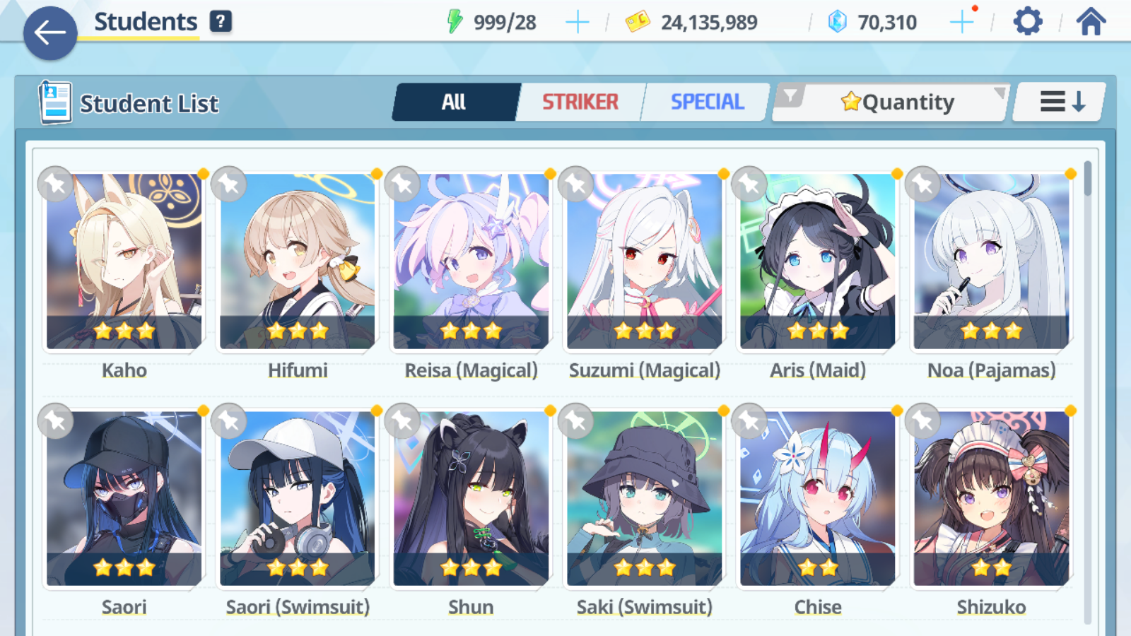 [GLOBAL/NA][INSTANT] 3 limited 10x3* Suzumi Reisa (Magical) Saori + 70k Pyroxene gems Blue Archive Starter Account-Mobile Games Starter