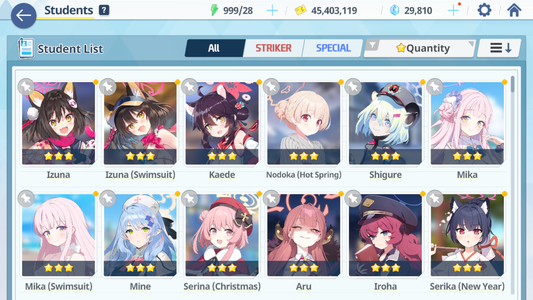 [GLOBAL/NA][INSTANT] 3 limited 21x3* double Mika Swimsuit Izuna + 29k Blue Archive Starter Account-Mobile Games Starter