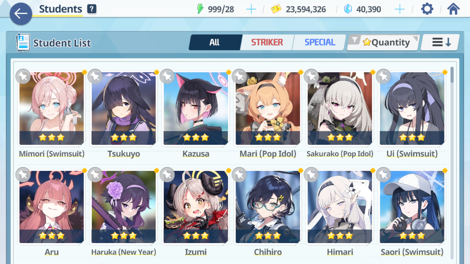 [GLOBAL/NA][INSTANT] 4 limited 14x3* Mari Sakurako (Pop Idol) Saori Ui + 40k Pyroxene gems Blue Archive Starter Account-Mobile Games Starter