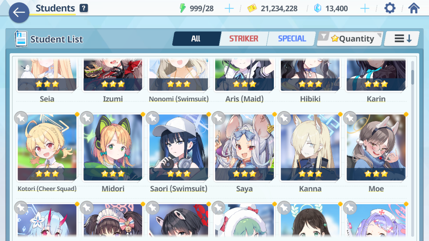 [GLOBAL/NA][INSTANT] 4 limited 18x3* Seia Mari Sakurako (Pop Idol) Saori + 12k Pyroxene gems Blue Archive Starter Account-Mobile Games Starter