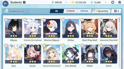 [GLOBAL/NA][INSTANT] 4 limited 18x3* Seia Mari Sakurako (Pop Idol) Saori + 12k Pyroxene gems Blue Archive Starter Account-Mobile Games Starter