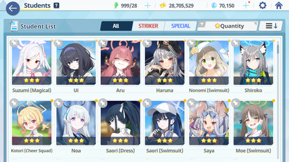 [GLOBAL/NA][INSTANT] 4 limited 18x3* Suzumi Reisa (Magical) Izuna Saori + 70k Pyroxene gems Blue Archive Starter Account-Mobile Games Starter