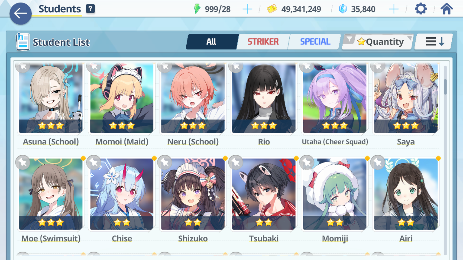 [GLOBAL/NA][INSTANT] 4 limited 19x3* Rio Neru Seia Asuna + 35k Pyroxene gems Blue Archive Starter Account-Mobile Games Starter