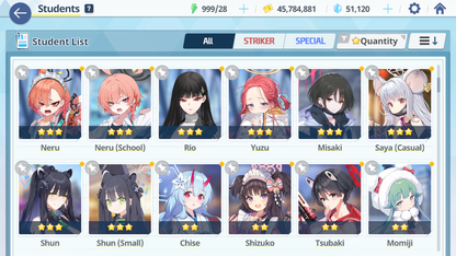 [GLOBAL/NA][INSTANT] 4 limited 20x3* Rio Neru Seia Asuna + 50k Pyroxene gems Blue Archive Starter Account-Mobile Games Starter
