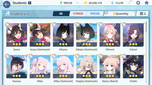 [GLOBAL/NA][INSTANT] 4 limited 22x3* double Mika Swimsuit Nagisa Izuna + 13k gems Blue Archive Starter Account-Mobile Games Starter