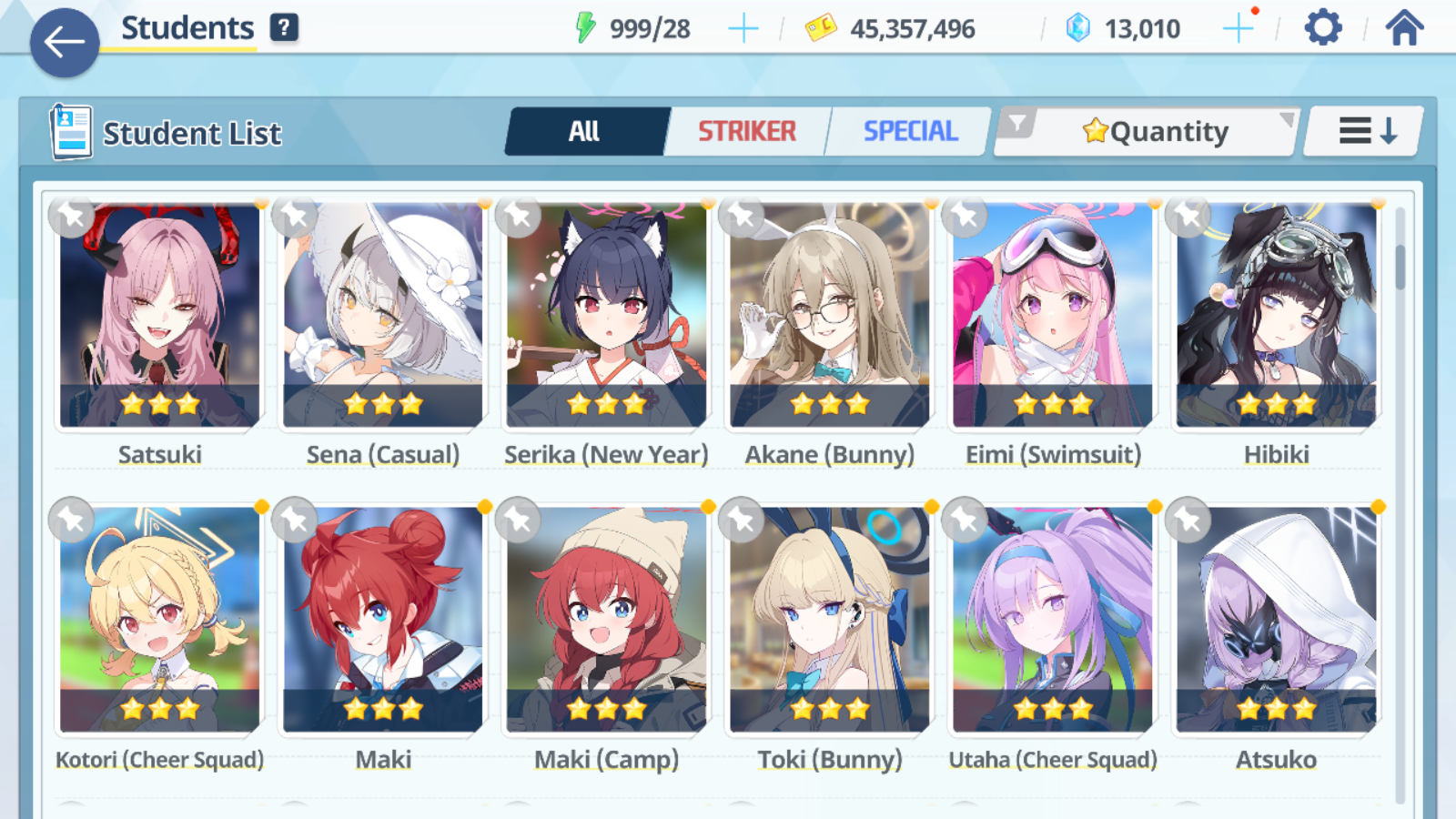 [GLOBAL/NA][INSTANT] 4 limited 31x3* double Mika Swimsuit Nagisa Izuna + 13k gems Blue Archive Starter Account-Mobile Games Starter