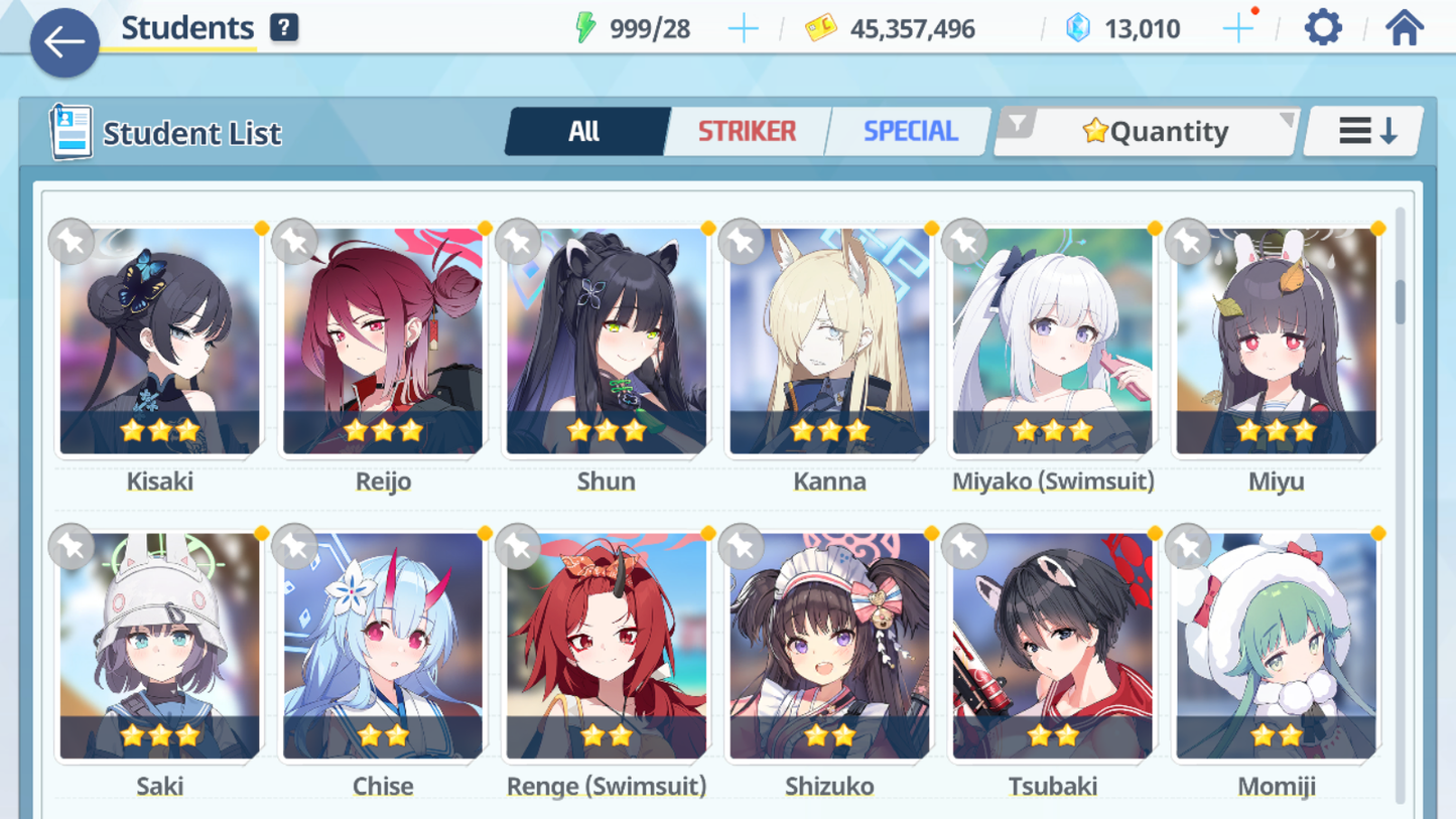 [GLOBAL/NA][INSTANT] 4 limited 31x3* double Mika Swimsuit Nagisa Izuna + 13k gems Blue Archive Starter Account-Mobile Games Starter