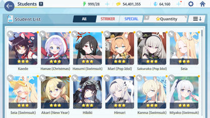 [GLOBAL/NA][INSTANT] 5 limited 12x3* double Seia Swimsuit Hasumi Mari Sakurako (Pop Idol) + 63k Pyroxene gems Blue Archive Starter Account #2-Mobile Games Starter