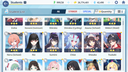 [GLOBAL/NA][INSTANT] 5 limited 15x3* Rio Neru Seia Asuna Hanako + 42k Pyroxene gems Blue Archive Starter Account-Mobile Games Starter
