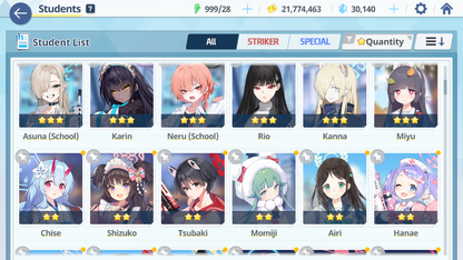 [GLOBAL/NA][INSTANT] 5 limited 18x3* Rio Neru Seia Asuna Shiroko + 30k Pyroxene gems Blue Archive Starter Account-Mobile Games Starter