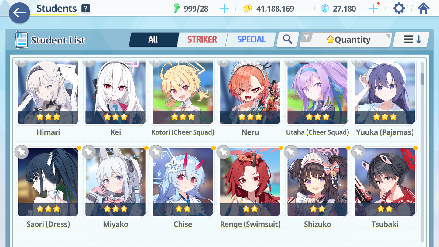 [GLOBAL/NA][INSTANT] 5 limited 20x3* Kei Aris Hanako swimsuit Wakamo Mika + 27k gems Blue Archive Starter Account-Mobile Games Starter