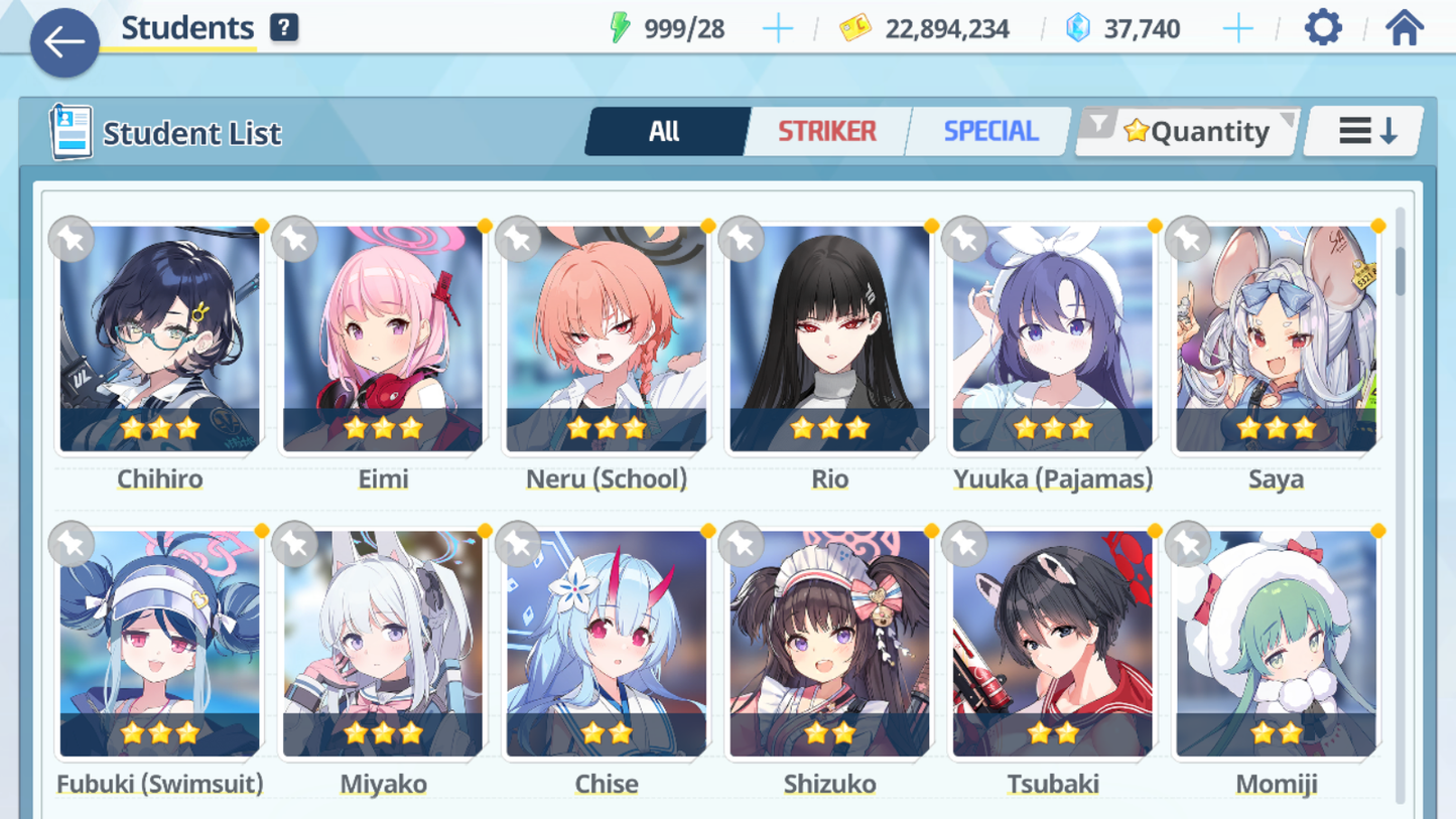 [GLOBAL/NA][INSTANT] 5 limited 20x3* Rio Neru Seia Asuna Armed Hoshino + 37k Pyroxene gems Blue Archive Starter Account-Mobile Games Starter