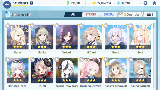 [GLOBAL/NA][INSTANT] 5 limited 20x3* Rio Neru Seia Asuna Armed Hoshino + 37k Pyroxene gems Blue Archive Starter Account-Mobile Games Starter