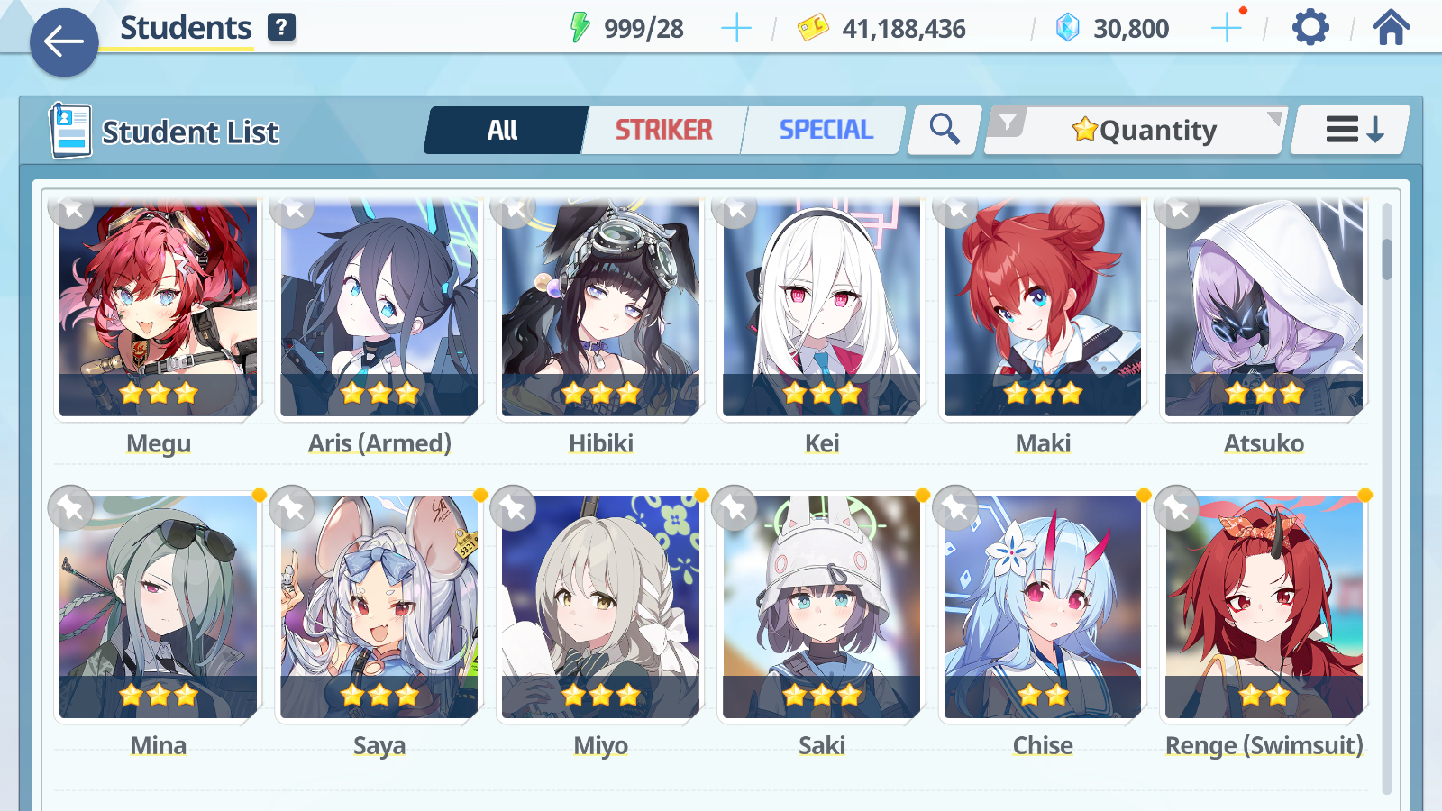 [GLOBAL/NA][INSTANT] 5 limited 22x3* Kei Aris Hanako swimsuit Wakamo Izuna Miyo + 30k gems Blue Archive Starter Account-Mobile Games Starter