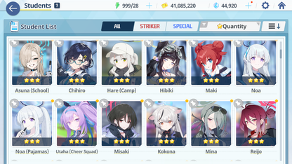 [GLOBAL/NA][INSTANT] 5 limited 29x3* double Seia Swimsuit Asuna Hanako swimsuit Wakamo Hibiki + 44k gems Blue Archive Starter Account-Mobile Games Starter