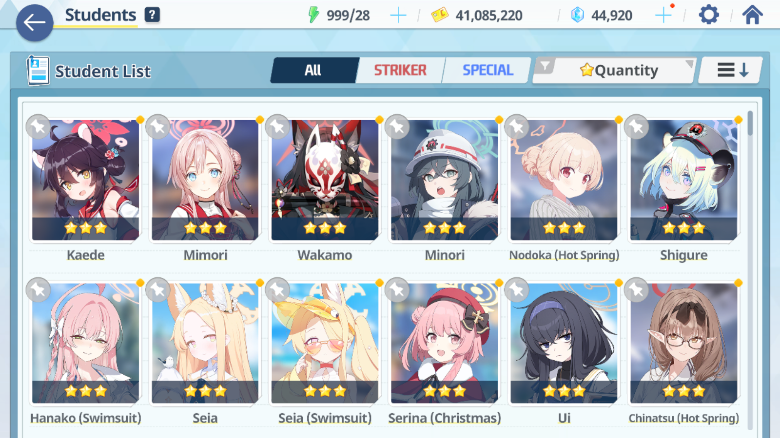 [GLOBAL/NA][INSTANT] 5 limited 29x3* double Seia Swimsuit Asuna Hanako swimsuit Wakamo Hibiki + 44k gems Blue Archive Starter Account-Mobile Games Starter