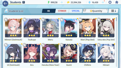 [GLOBAL/NA][INSTANT] 6 limited 18x3* Hikari Nozomi Mari Sakurako (Pop Idol) Saori Ui + 16k Pyroxene gems Blue Archive Starter Account-Mobile Games Starter