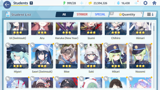 [GLOBAL/NA][INSTANT] 6 limited 18x3* Hikari Nozomi Mari Sakurako (Pop Idol) Saori Ui + 16k Pyroxene gems Blue Archive Starter Account-Mobile Games Starter