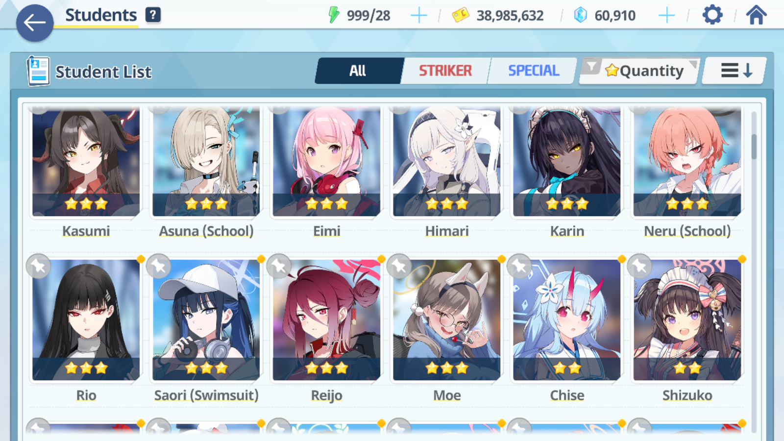 [GLOBAL/NA][INSTANT] 6 limited 22x3* Rio Neru Seia Asuna Ui Saori + 60k Pyroxene gems Blue Archive Starter Account-Mobile Games Starter