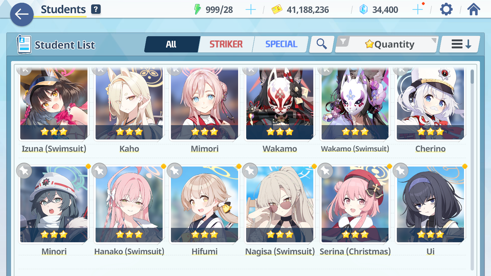 [GLOBAL/NA][INSTANT] 6 limited 23x3* Kei Aris S Nagisa Hanako swimsuit Wakamo Izuna + 43k gems Blue Archive Starter Account-Mobile Games Starter