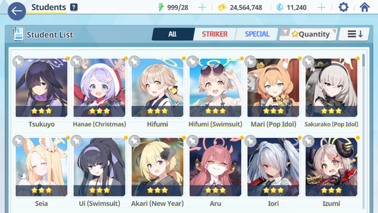 [GLOBAL/NA][INSTANT] 6 limited 23x3* Seia Asuna Mari Sakurako (Pop Idol) Makoto Ui + 10k Pyroxene gems Blue Archive Starter Account-Mobile Games Starter