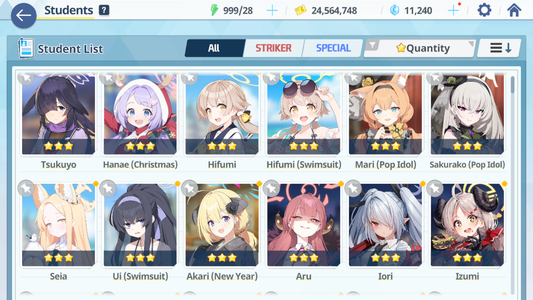 [GLOBAL/NA][INSTANT] 6 limited 24x3* Seia Asuna Mari Sakurako (Pop Idol) Makoto Ui + 10k Pyroxene gems Blue Archive Starter Account-Mobile Games Starter