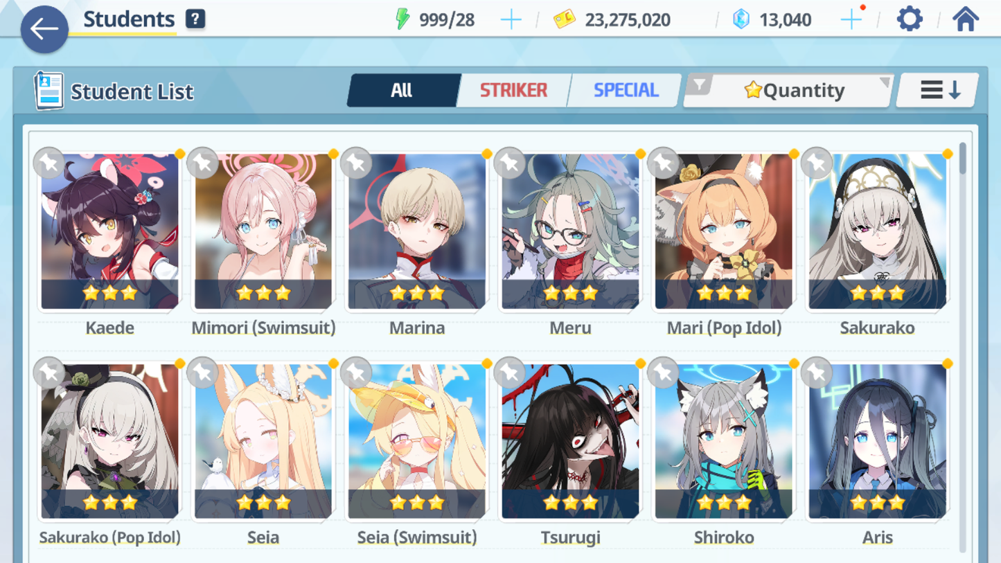 [GLOBAL/NA][INSTANT] 6 limited 26x3* double Seia Swimsuit Hikari Nozomi Mari Sakurako (Pop Idol)+ 12k Pyroxene gems Blue Archive Starter Account-Mobile Games Starter