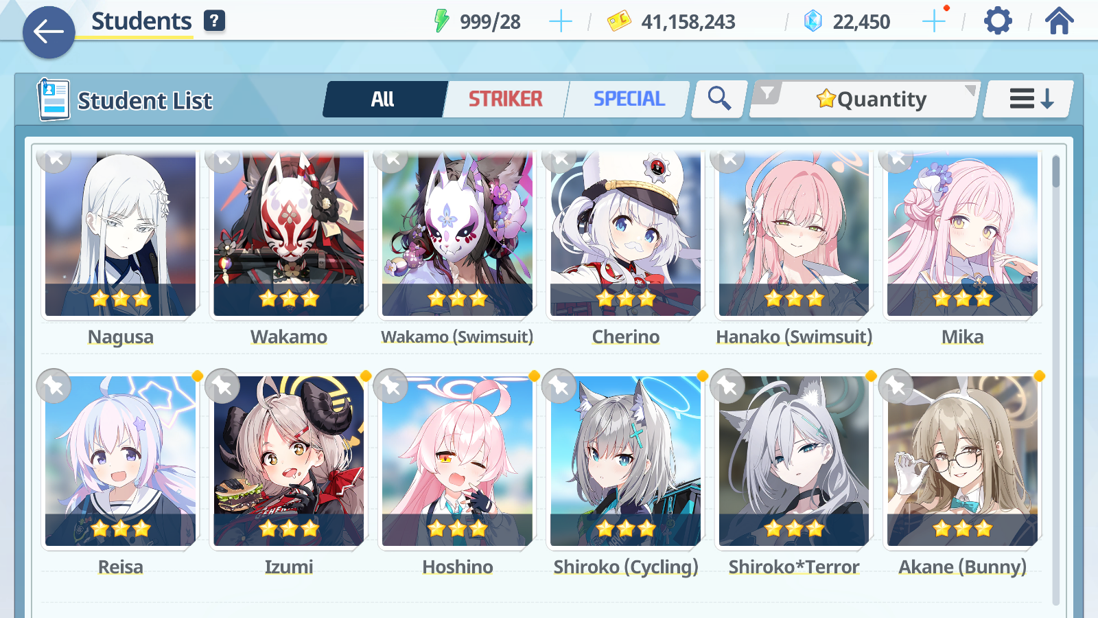 [GLOBAL/NA][INSTANT] 6 limited 26x3* Kei Aris Shiroko terror Hanako swimsuit Mika Wakamo + 22k gems Blue Archive Starter Account-Mobile Games Starter