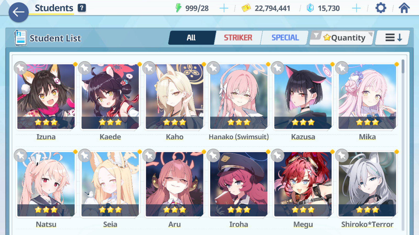 [GLOBAL/NA][INSTANT] 7 limited 19x3* Rio Neru Seia Asuna Mika Shiroko ...