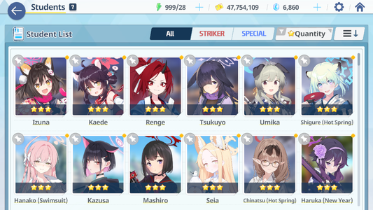 [GLOBAL/NA][INSTANT] 7 limited 32x3* Rio Neru Seia Asuna Hanako Dress Hina Armed Hoshino+ 6k Pyroxene gems Blue Archive Starter Account-Mobile Games Starter