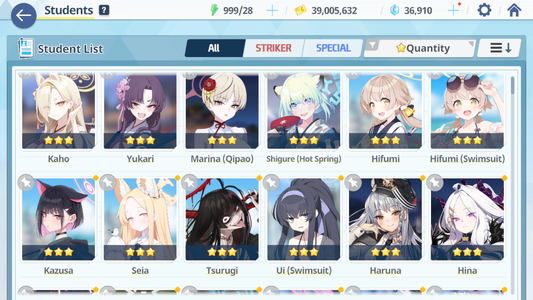 [GLOBAL/NA][INSTANT] 8 limited 25x3* Hikari Nozomi Rio Neru Seia Asuna Ui Saori + 37k Pyroxene gems Blue Archive Starter Account-Mobile Games Starter