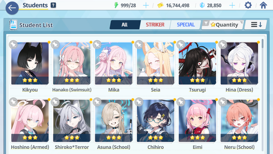 [GLOBAL/NA][INSTANT] 9 limited 19x3* Rio Neru Seia Asuna Armed Hoshino Mika Hanako Shiroko Dress Hina+ 28k Pyroxene gems Blue Archive Starter Account-Mobile Games Starter
