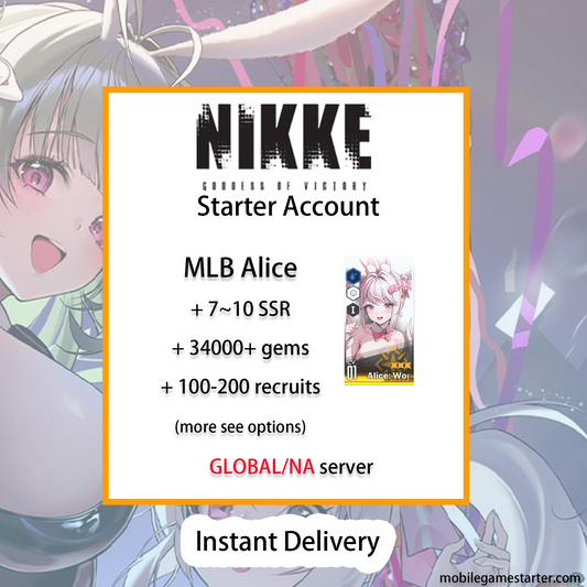 [GLOBAL/NA][INSTANT] MLB 4X Alice: Wonderland Bunny+20~40k gems GODDESS OF VICTORY NIKKE starter account (see options)-Mobile Games Starter