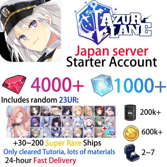 [JP] 23 random UR Lexington II + gems + mats AL Japan Starter Account-Mobile Games Starter