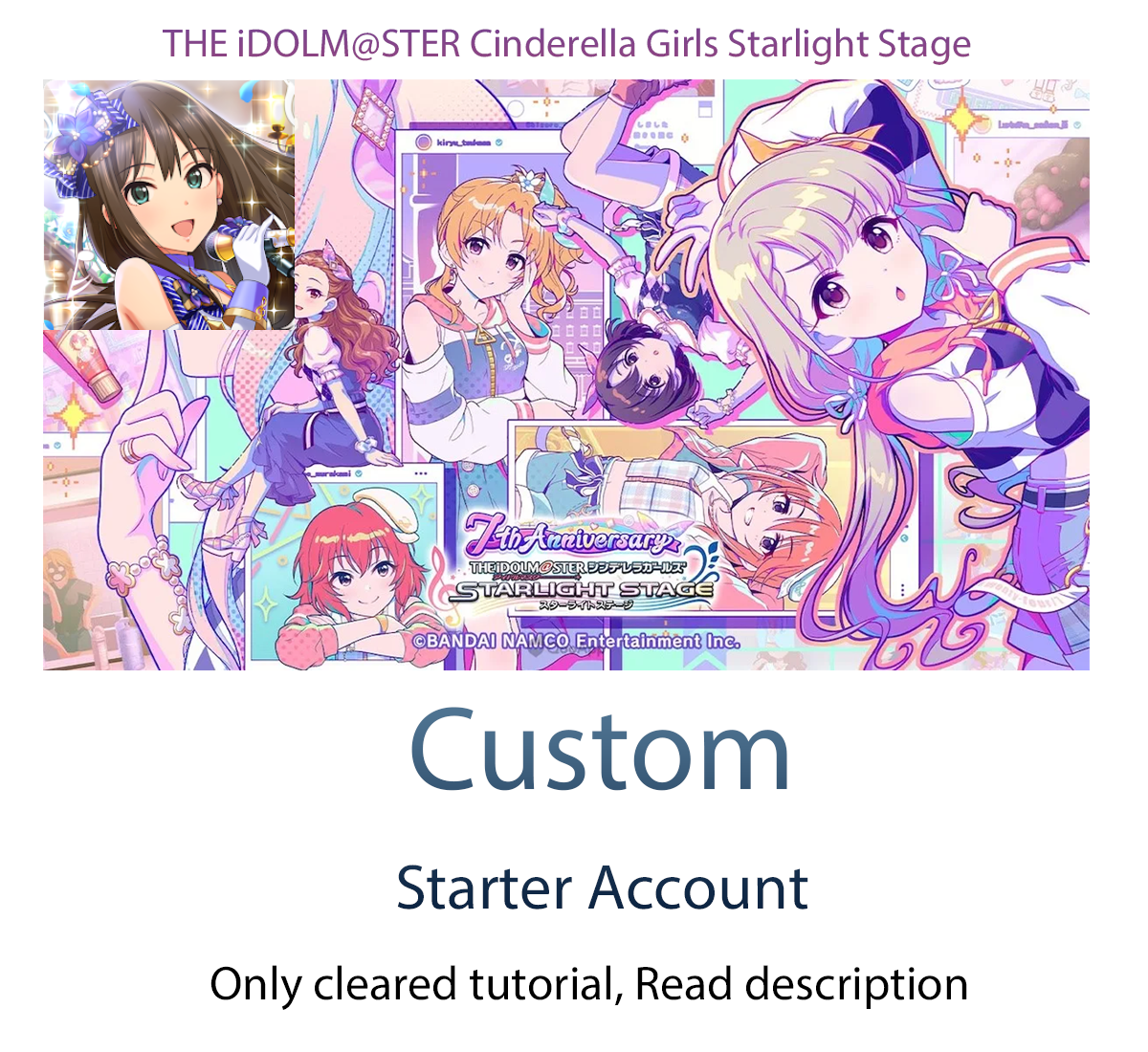 [JP] [INSTANT] Star Jewel Idolmaster Cinderella Girls Starlight Stage iDOLM@STER Deresute Gems Starter Account