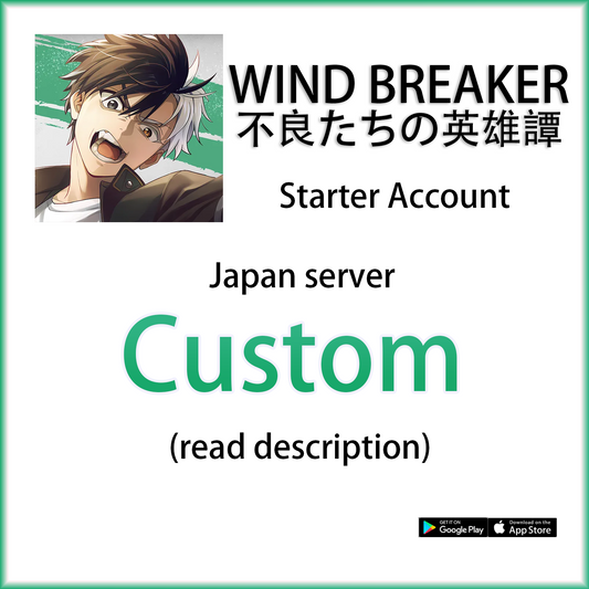 [JP] Custom | Wind Breaker Rebel Heroes Japan Starter Account (read description)-Mobile Games Starter