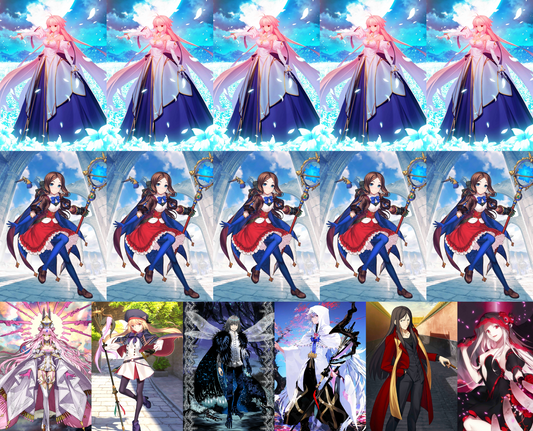 [JP] double NP5 Arcueid NP5 Leonardo +Castoria Koyanskaya Oberon Merlin Waver +BG FGO Fate Grand Order endgame account-Mobile Games Starter