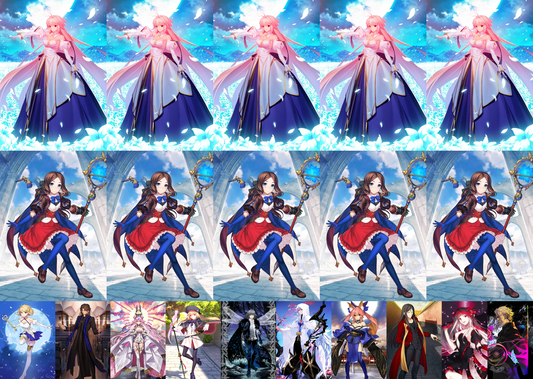 [JP] double NP5 Arcueid NP5 Leonardo +Phantasmoon Rasputin Castoria Koyanskaya Oberon Merlin Waver +BG FGO Fate Grand Order endgame account-Mobile Games Starter