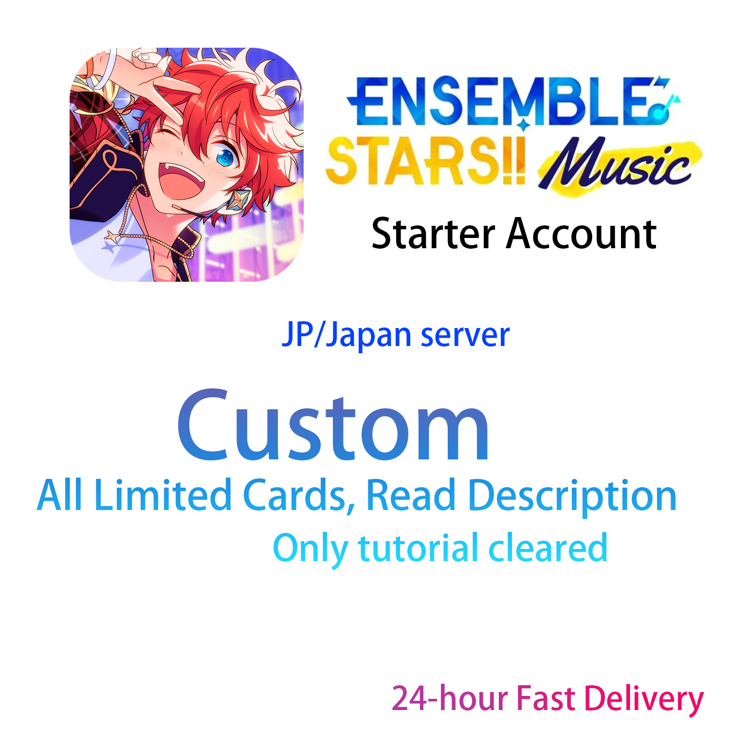 [JP] Ensemble Stars!! Music CUSTOM Limited Cards Starter Account-Mobile Games Starter