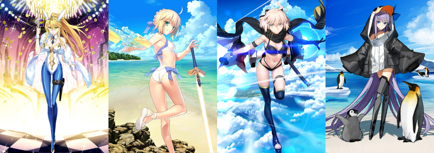 [JP] Fate Grand Order FGO Artoria(archer+ruler) Lion King starter account-Mobile Games Starter