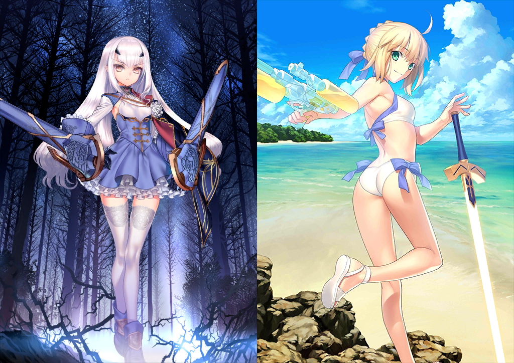 [JP] Fate Grand Order FGO Fairy Knight Lancelot Melusine Artoria starter account-Mobile Games Starter