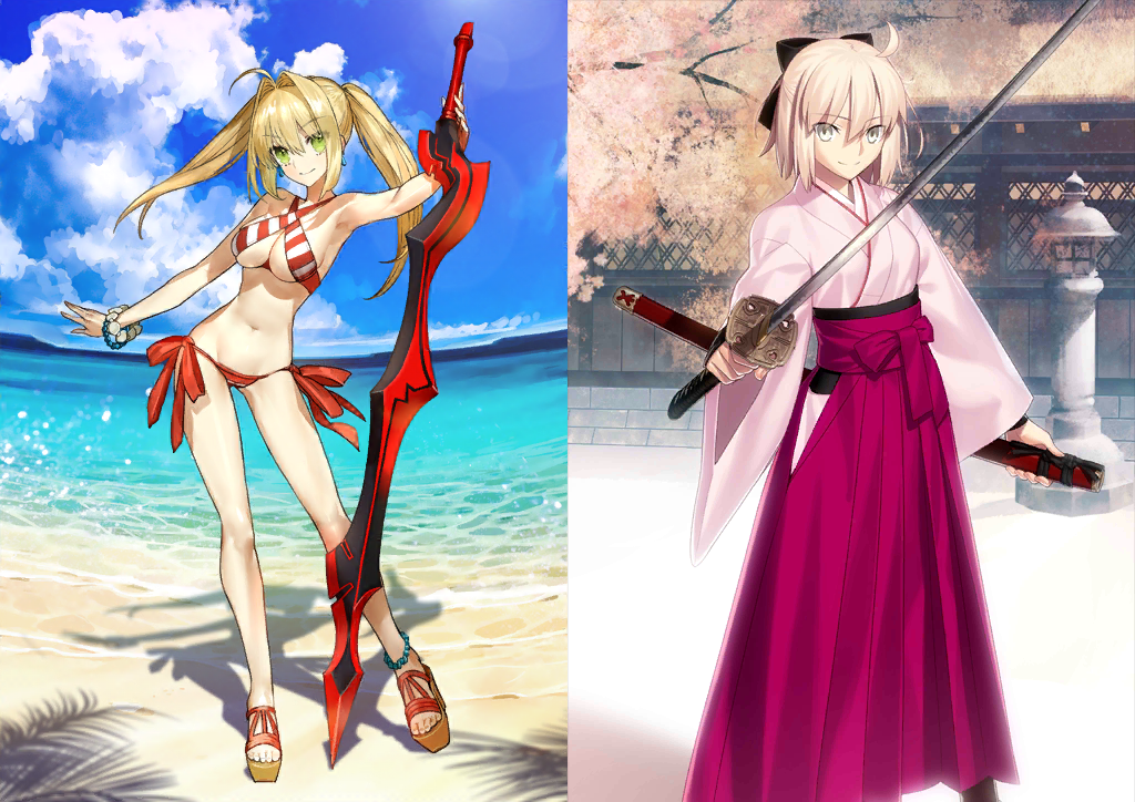 [JP] Fate Grand Order FGO Nero caster Okita saber + 900-1000SQ starter account-Mobile Games Starter